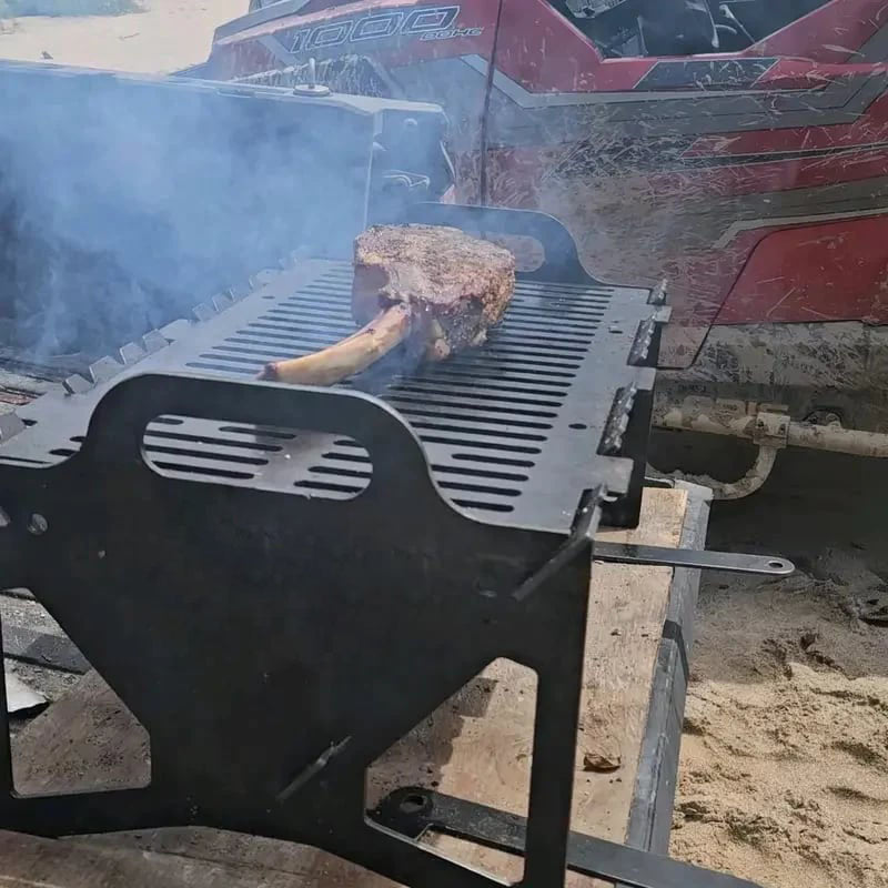 🍖A must-have for parties🥓foldable stainless steel bbq grill