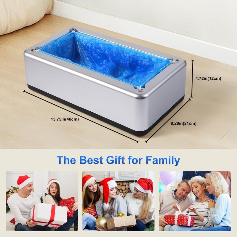 ✨Innovative and Effortless Design✨-Shoe Covers Dispenser with 100pcs Shoe Cover