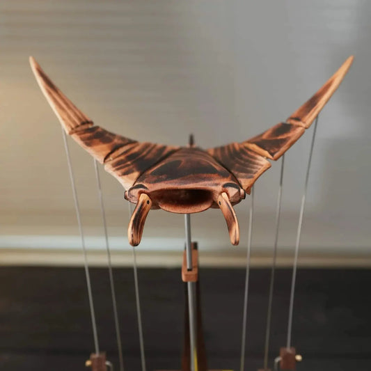 🔥Handcrafted Walnut Manta Ray Automaton – The Ocean’s Silent Glider🎁