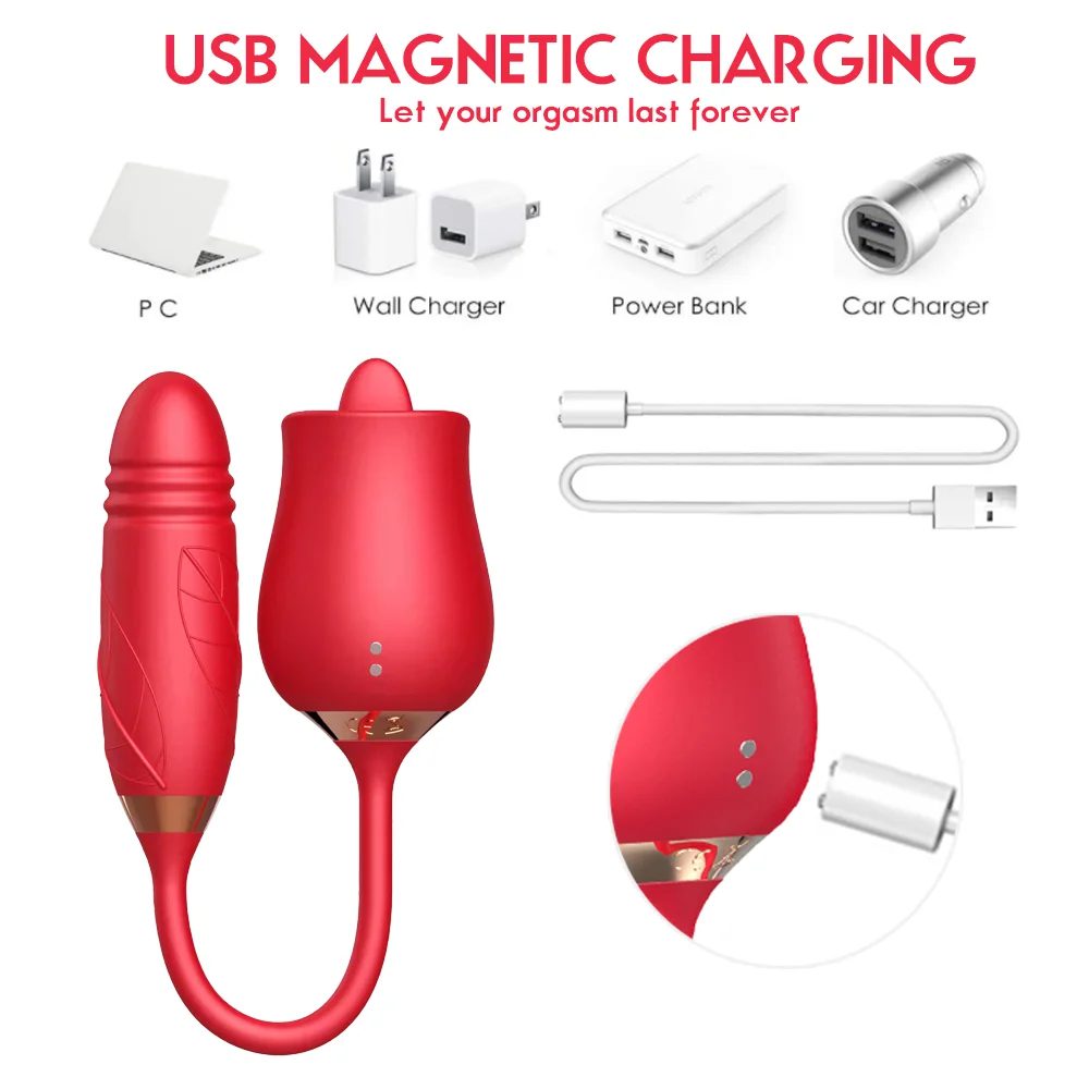 Rose-Inspired Premium Wellness Device with 10 Comfort Modes