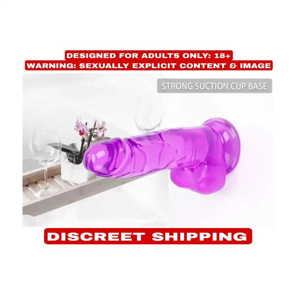 Jelly Suction Base Wellness Massager for Women – Soft TPE Personal Care Device (Random Color)