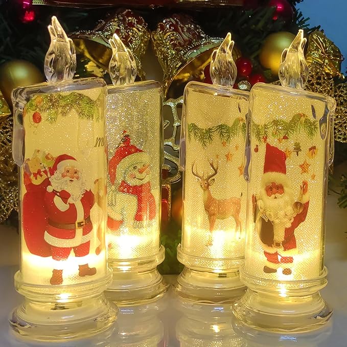 🌲🌲Flameless LED Christmas Candle Lights, 🕯️🕯️Christmas/Halloween/Easter Special Gift🎁🎁