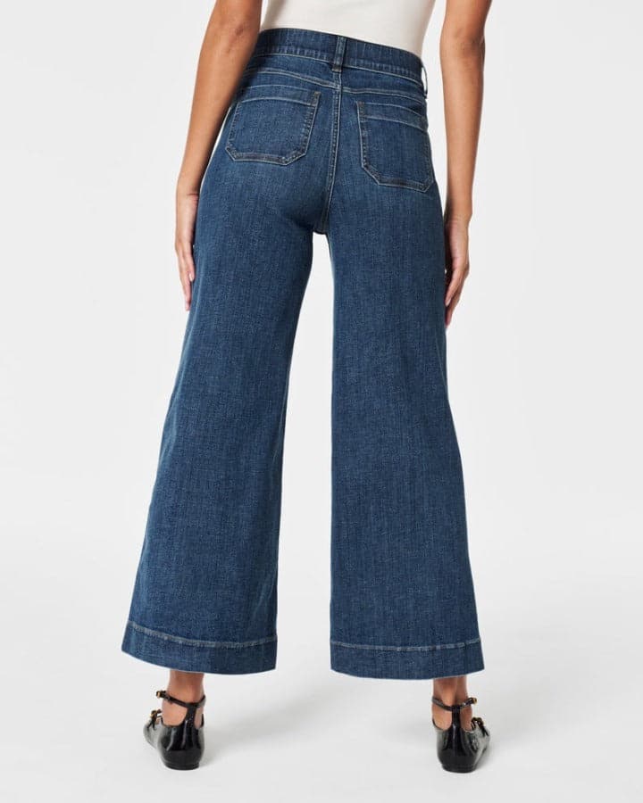 Tummy Control Cropped Wide-Leg Jeans(Buy two and get free shipping!)