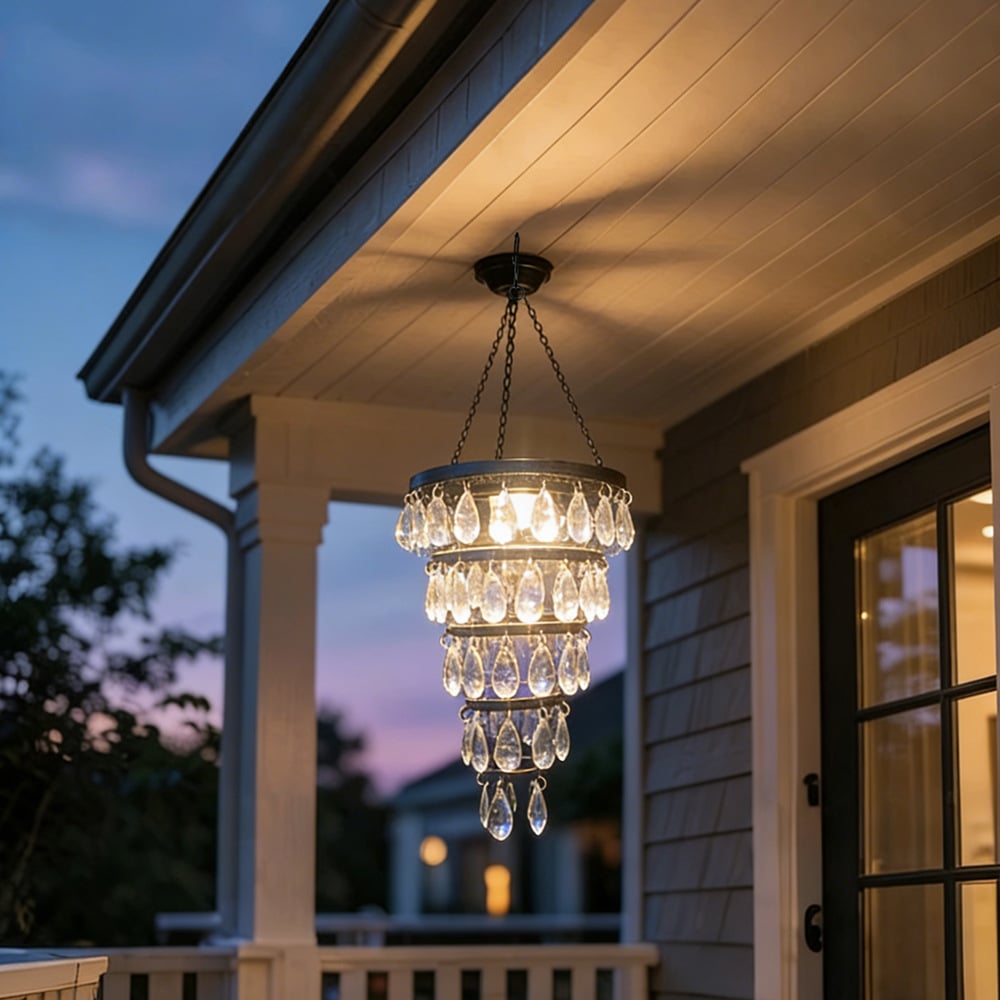 🔥Solar Hanging Crystal Chandelier