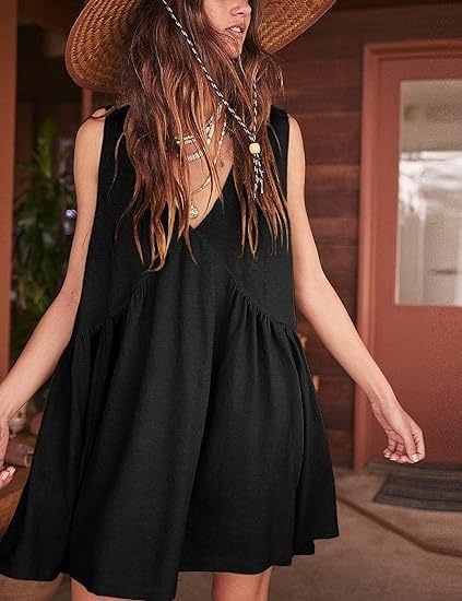 Women's Summer Sleeveless V-Neck Mini Dress , Get product image 5