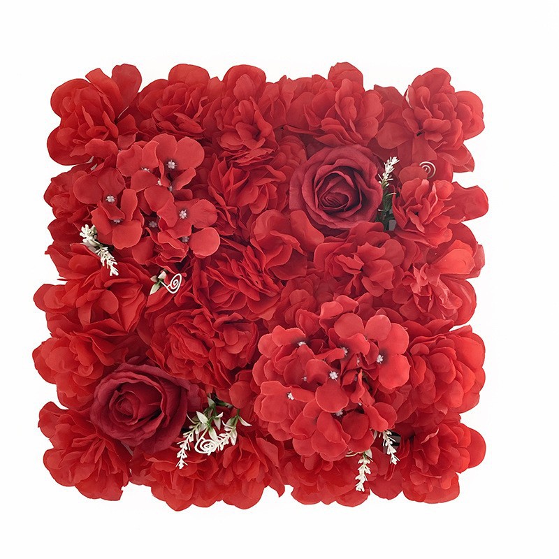 Hand-rolled fabric flower wall - perfect decoration for outdoor events