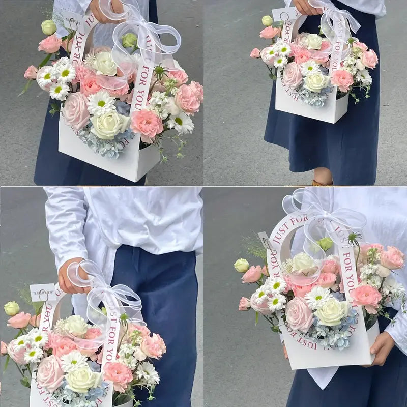 🌸Perfect decoration for wedding festivals-DIY paper box flower belt-handbag