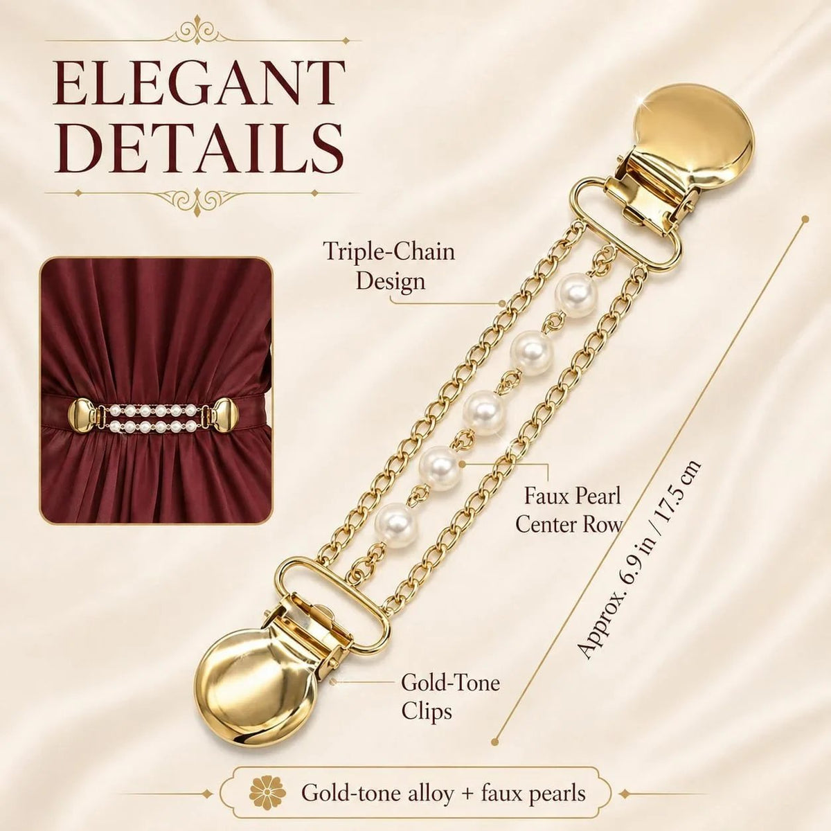 📿Multi-use Waist Cinch Clip | Cardigan & Shawl Clothing Fastener💎