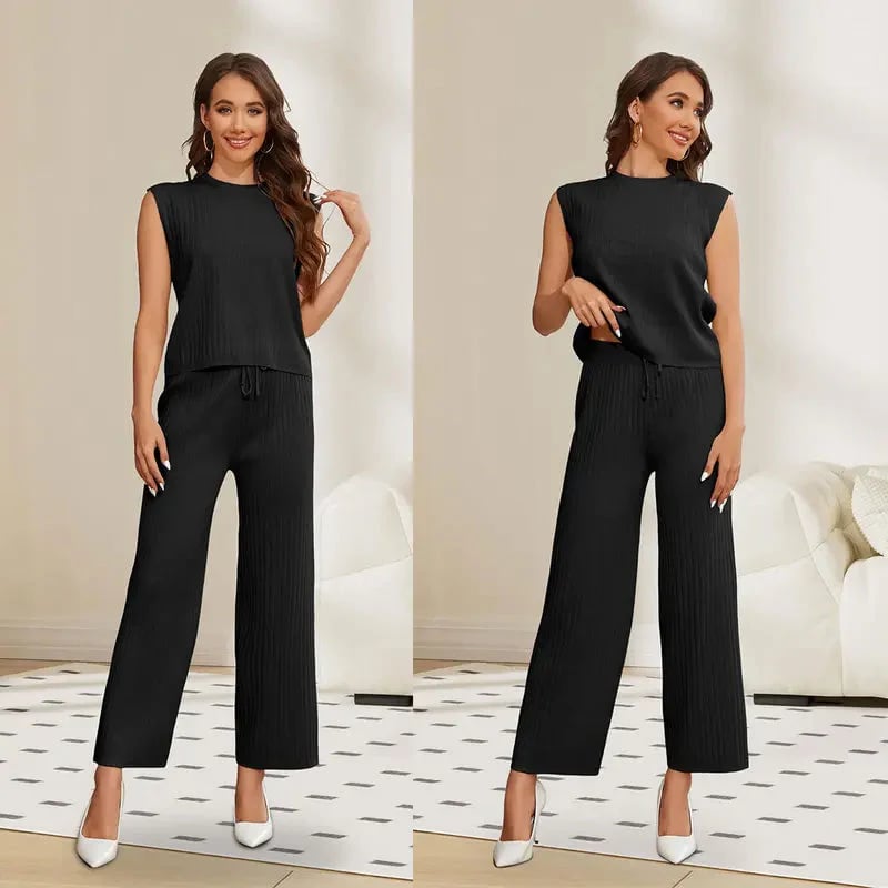 Women's Casual Sleeveless Top and Pants Set