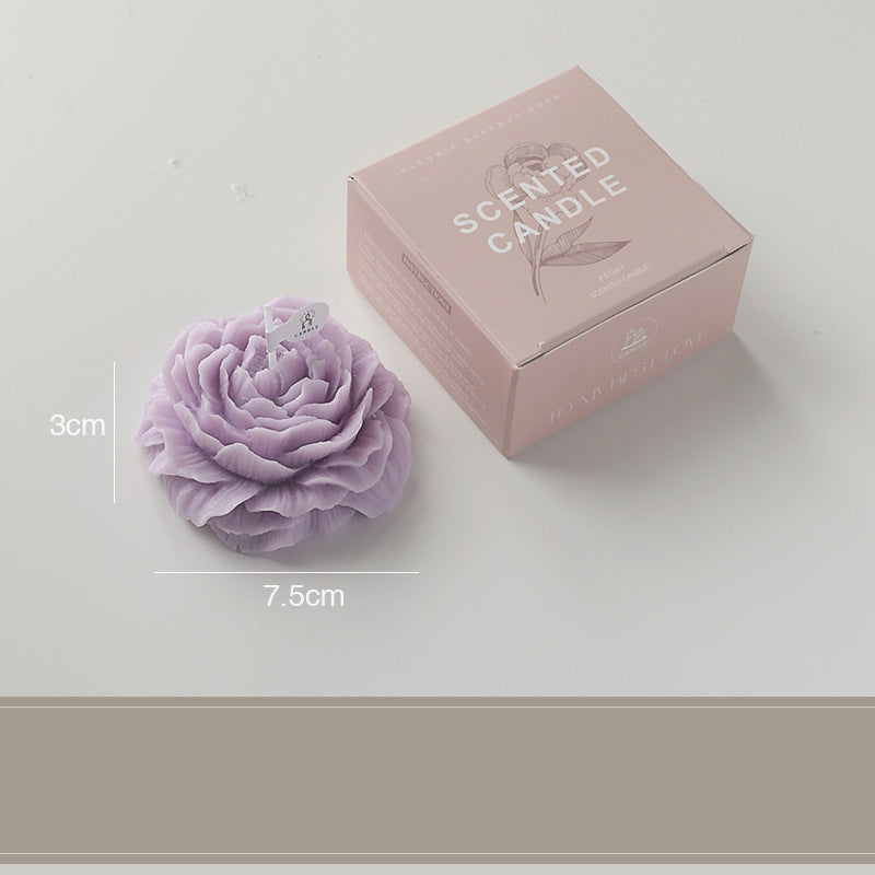 Souvenir candles, peony flower shaped gift ornaments, Valentine's Day, birthday flower scented candles