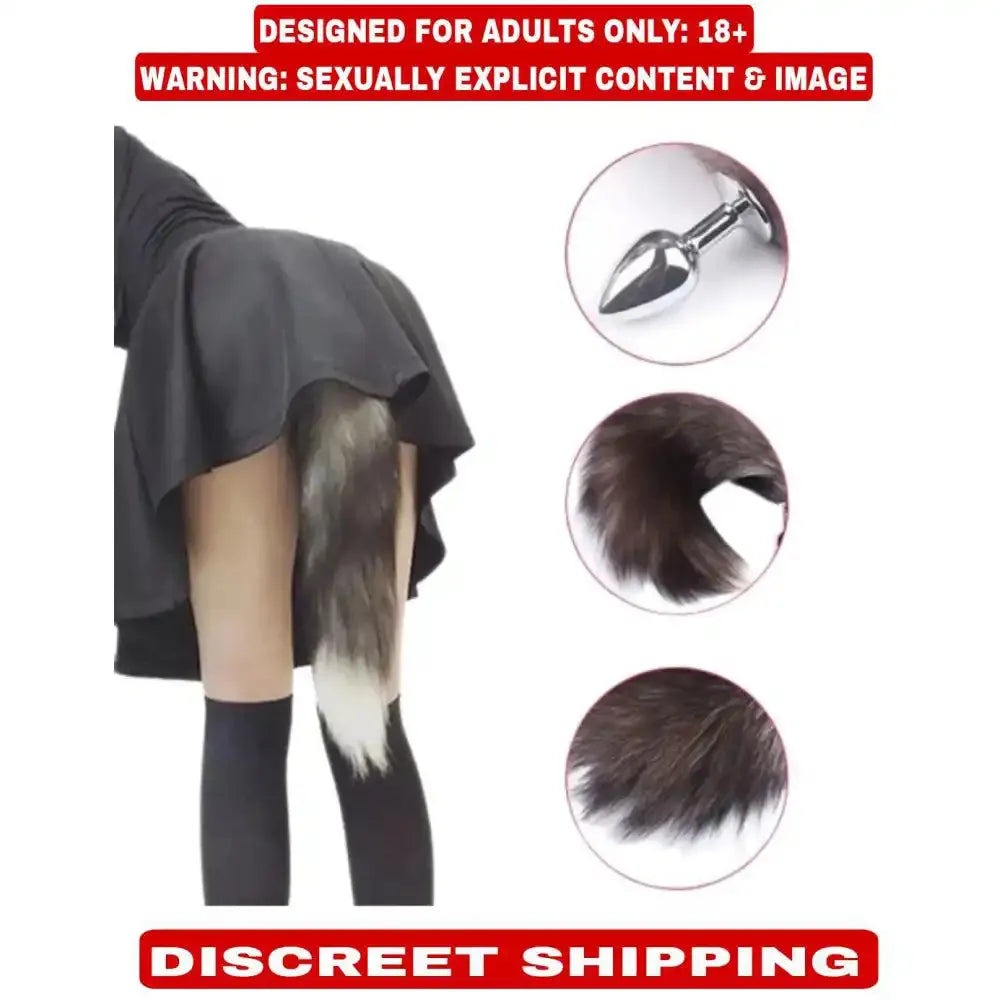 Stainless Steel Plug with Soft Fox Tail – Premium Roleplay Lifestyle Accessory