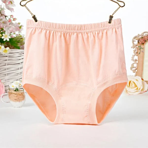 🔥 New High-Waist Ladies Cotton Panties Plus Sizes