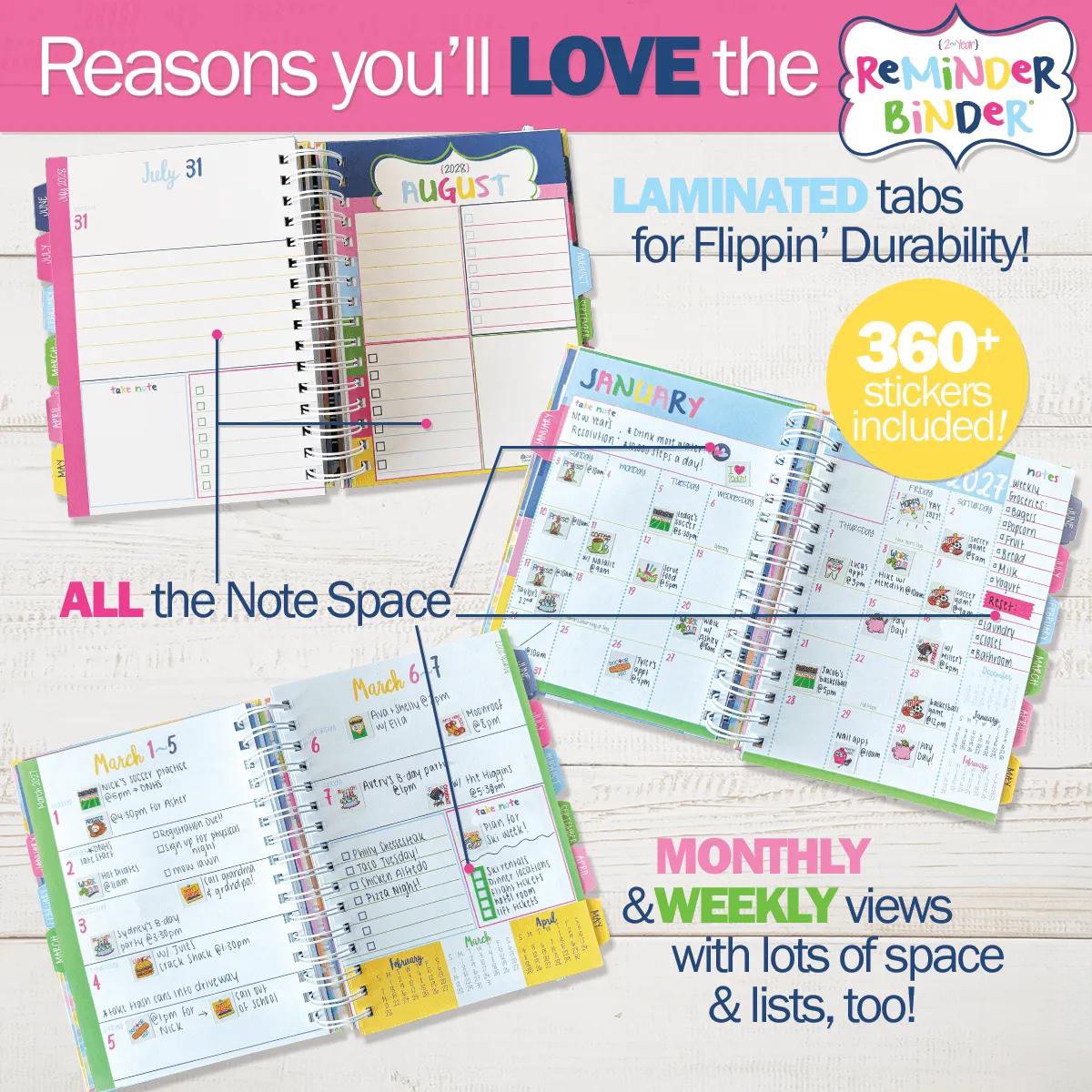 📅✨ 2027–2028 Reminder Binder® – 24-Month All-in-One Life Planner