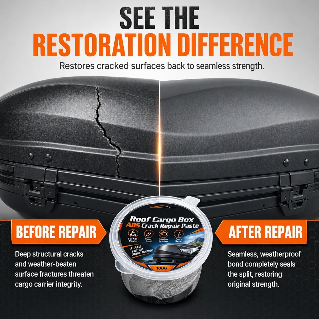 🛠️ Roof Box Crack Repair Filler Cream | 100g ABS Panel Compound