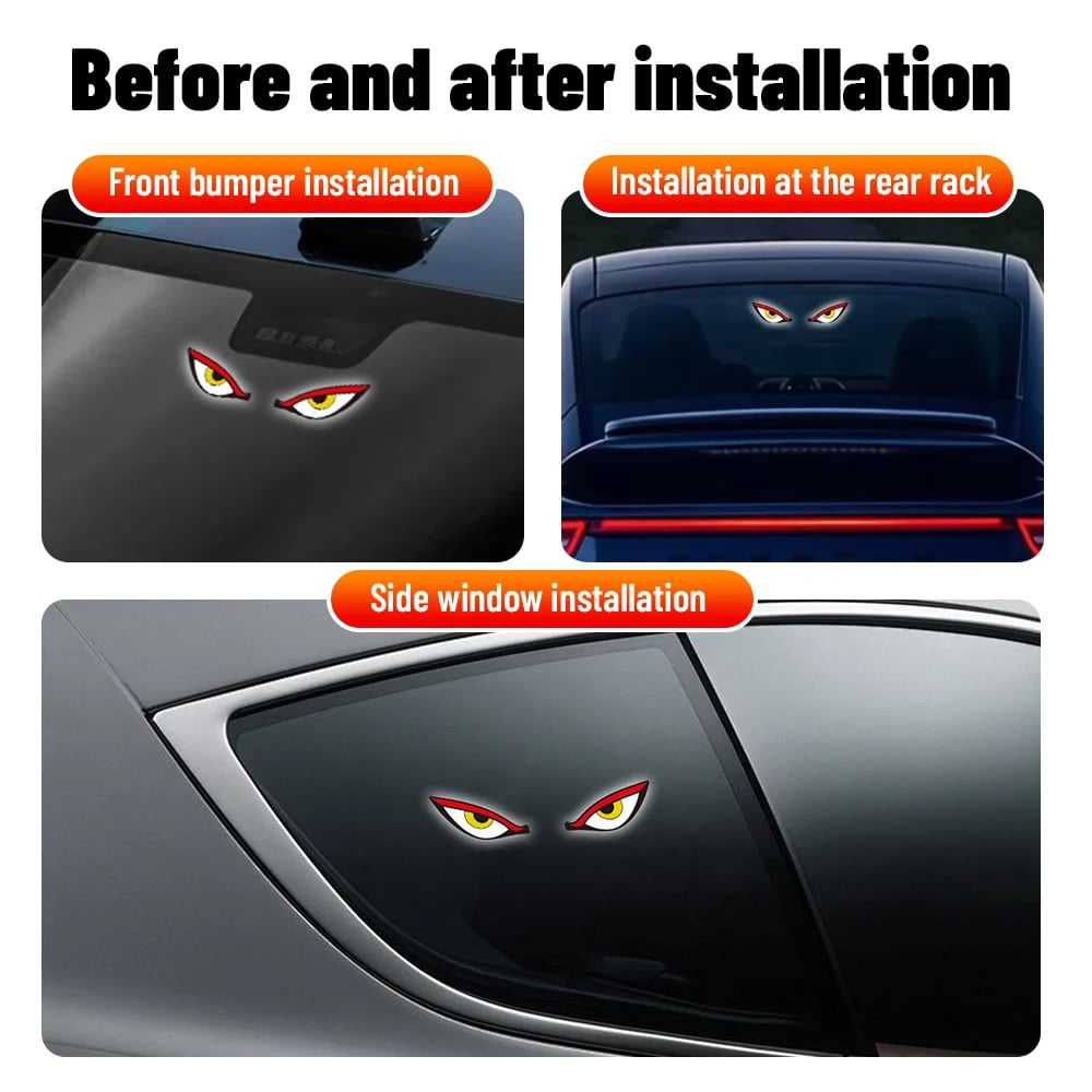 Solar Demon Eye LED Car Window Light - Buy 1 Get 1 Free!