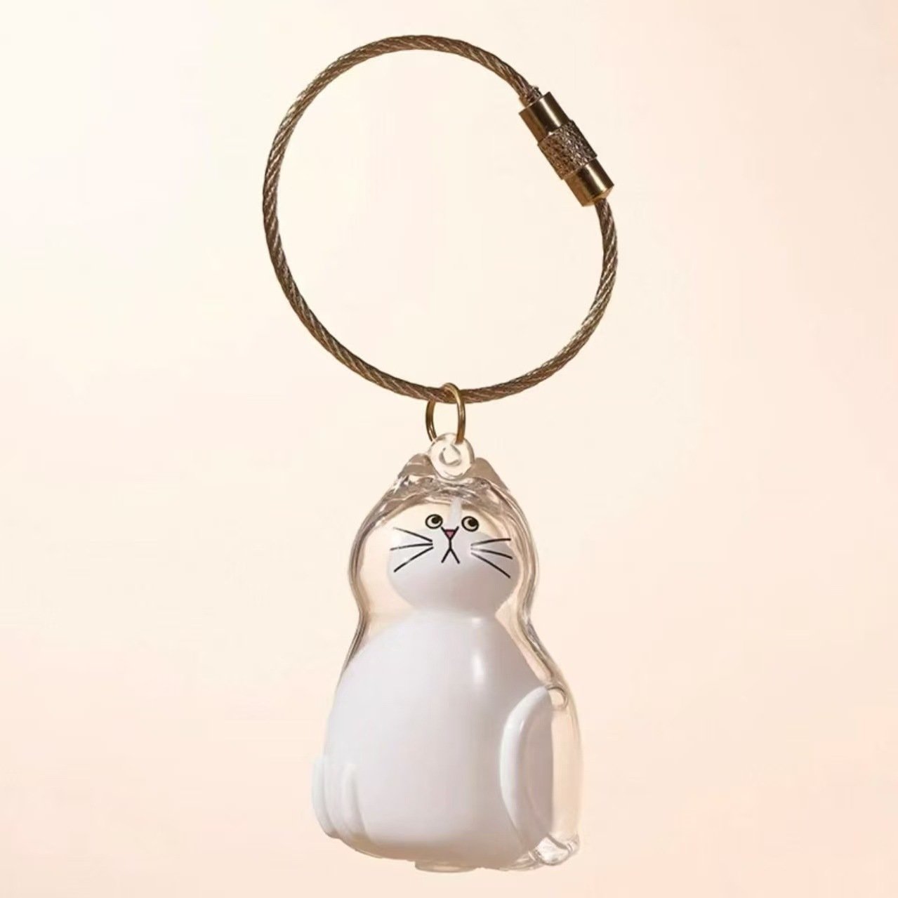 [Buy More Save More]10Pcs Cat Fur Collection Capsule, Cat Fur Memory Charm, Which Can Be Used as a Keychain