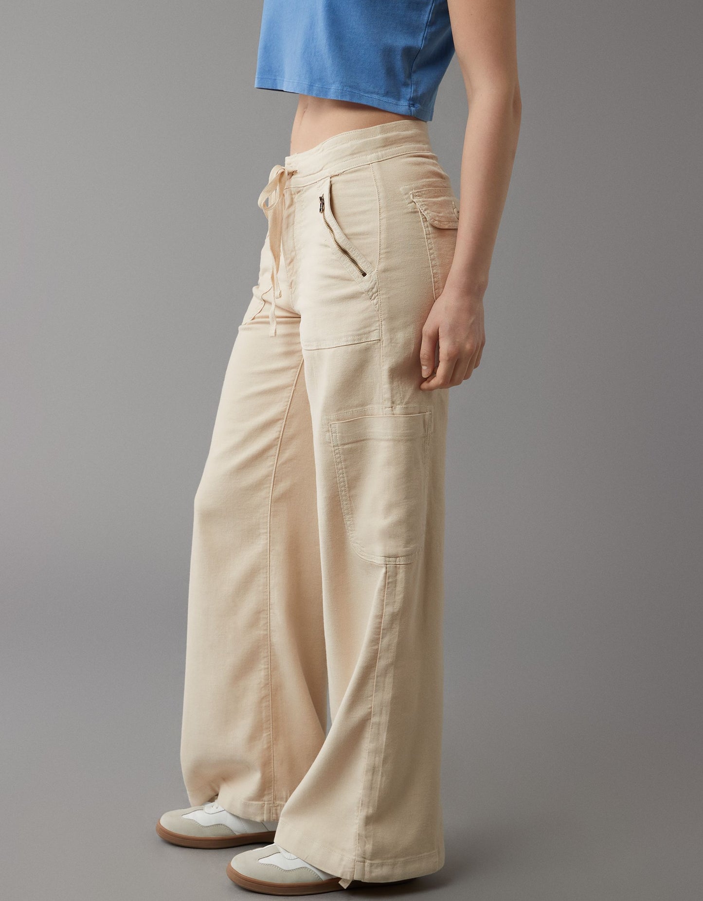 Linen-Blend Wide-Leg Cargo Pant(BUY 2 FREE SHIPPING)