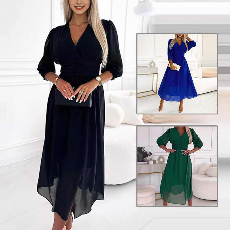Women's V-neck Lightweight Chiffon Dresses – uber7