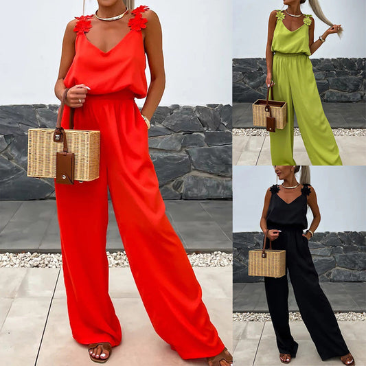 Women's Sleeveless Wide Leg Jumpsuit - 🔥Buy two and get free shipping!