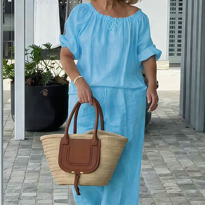 Women's Drawstring Top & Pants 2-Piece Set – Relaxed Fit, Comfortable & Perfect for... product image 18