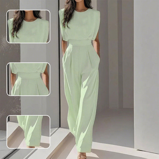 New arrival Solid Color Wide-Legged Jumpsuit – Elegant, Comfy & Versatile for Any... product image 2