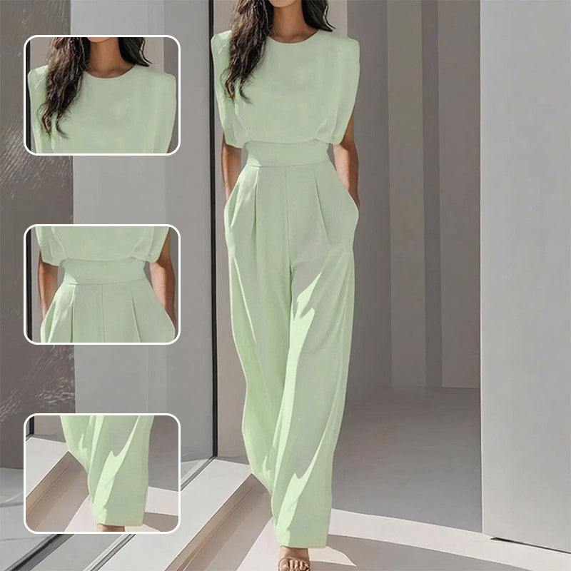 New arrival Solid Color Wide-Legged Jumpsuit – Elegant, Comfy & Versatile for Any... product image 2