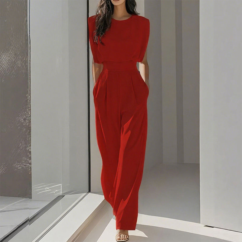 New arrival Solid Color Wide-Legged Jumpsuit – Elegant, Comfy & Versatile for Any... product image 5