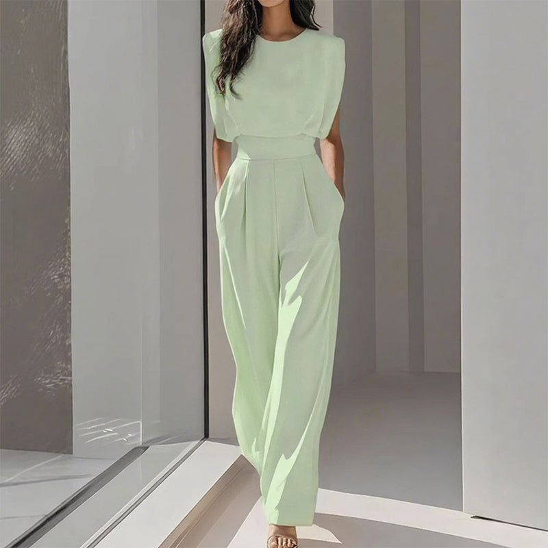 New arrival Solid Color Wide-Legged Jumpsuit – Elegant, Comfy & Versatile for Any... product image 6