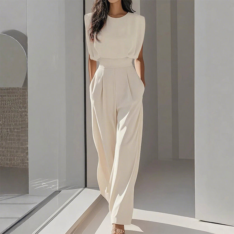New arrival Solid Color Wide-Legged Jumpsuit – Elegant, Comfy & Versatile for Any... product image 7