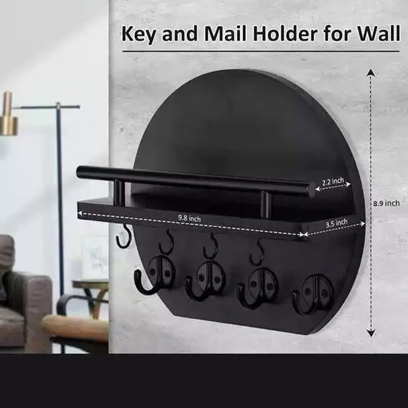 Wall Mount Key Holder with Shelf & Hooks product image 8