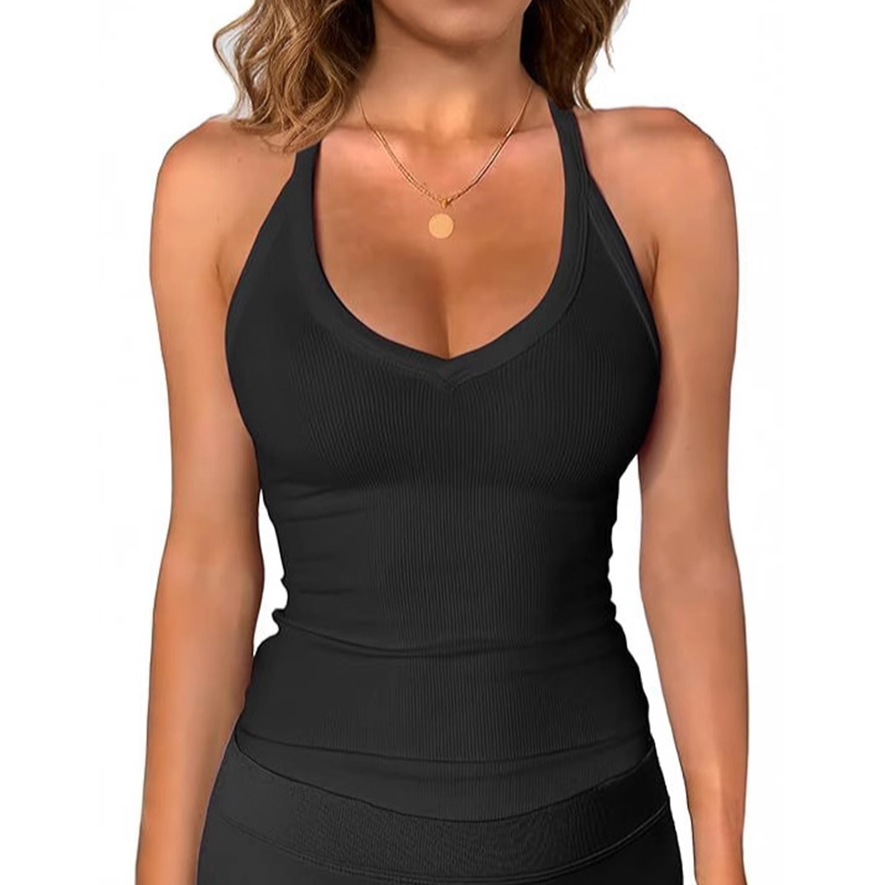 2026 New Arrivals Women's Ribbed V-Neck Tank Top product image 10
