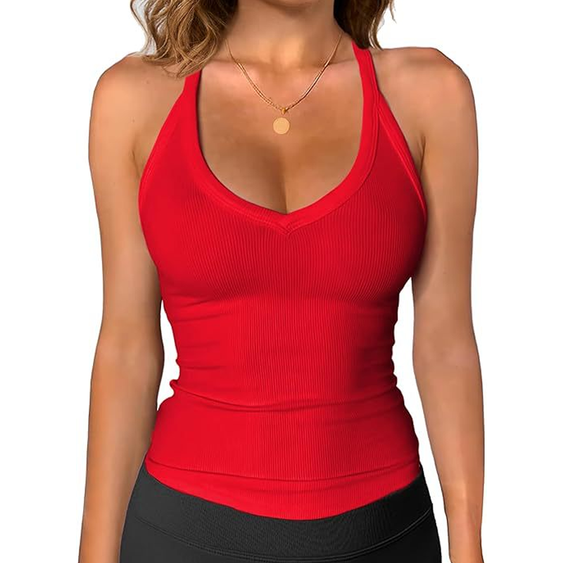 2026 New Arrivals Women's Ribbed V-Neck Tank Top product image 13