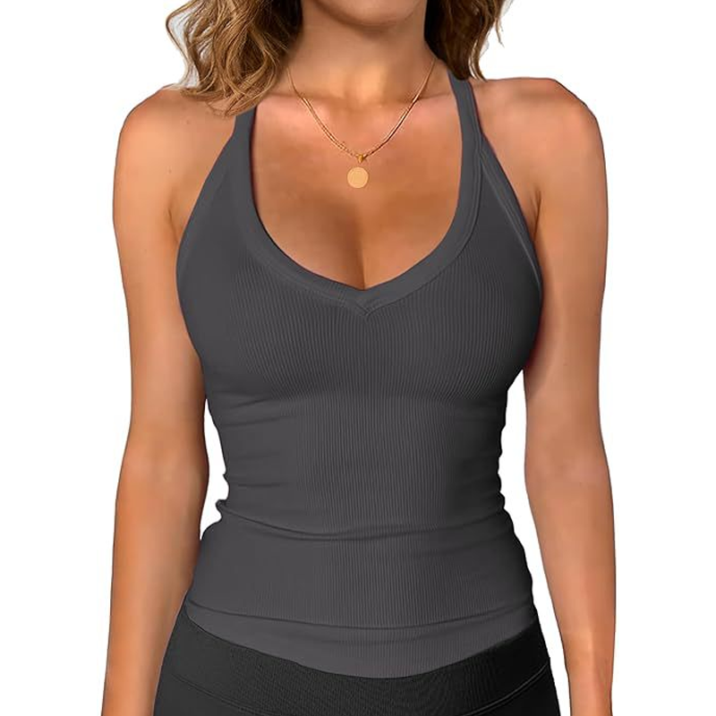 2026 New Arrivals Women's Ribbed V-Neck Tank Top product image 15