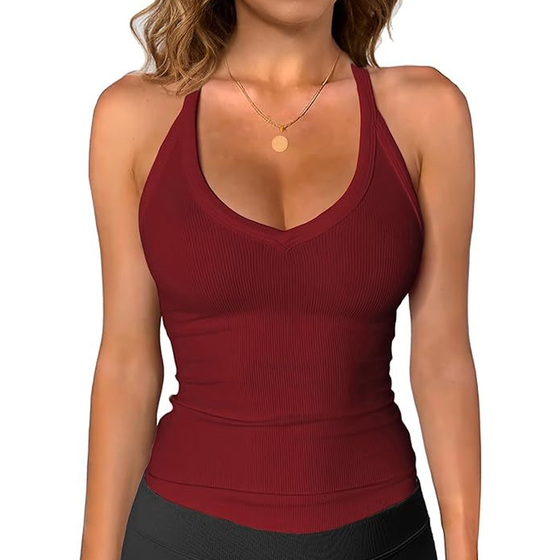 2026 New Arrivals Women's Ribbed V-Neck Tank Top product image 16
