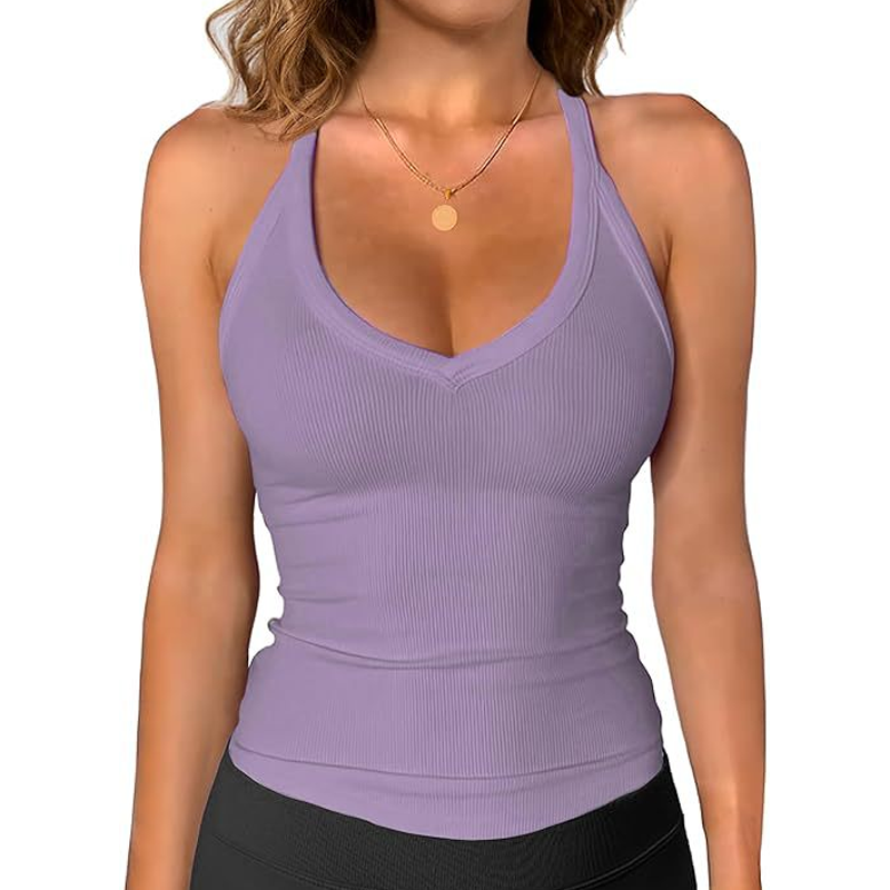 2026 New Arrivals Women's Ribbed V-Neck Tank Top product image 17