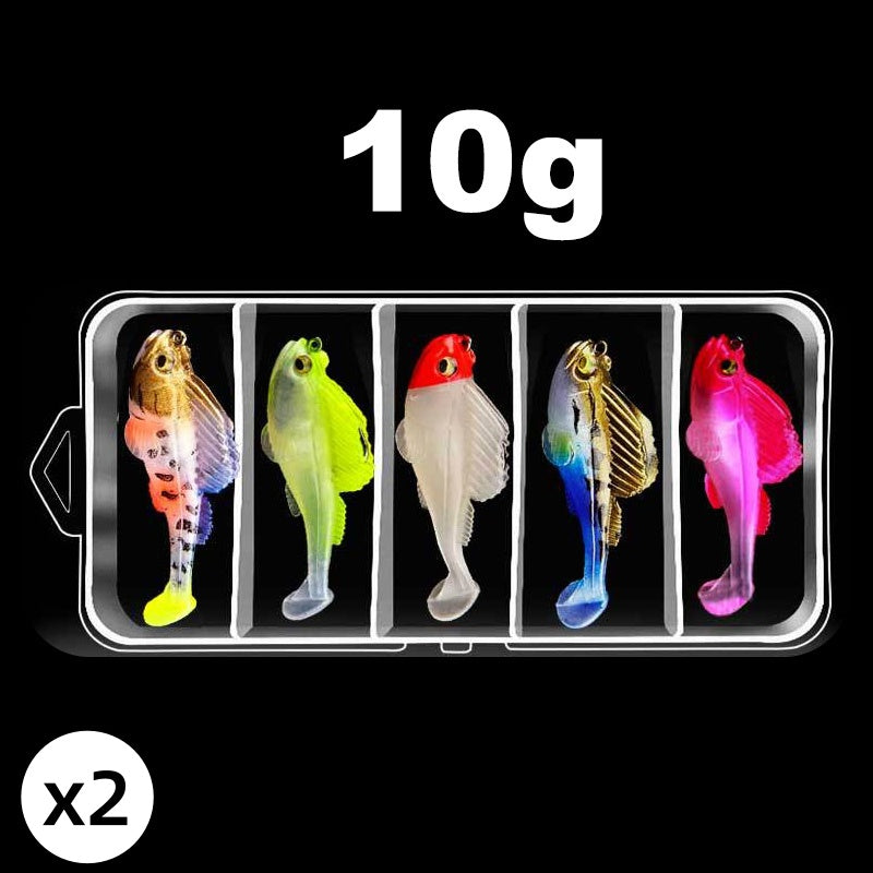 🔥HOT SALE🔥5-Piece T-Tail Soft Lure Set with Box