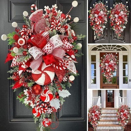 🔥Early Christmas Sale🍭Candy Cane Christmas Wreath🍭 mysite