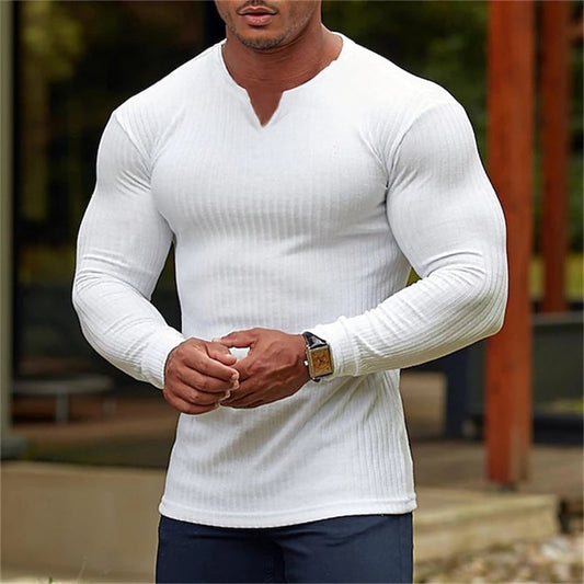 V-NECK LONG-SLEEVED SPORTS T-SHIRT mysite