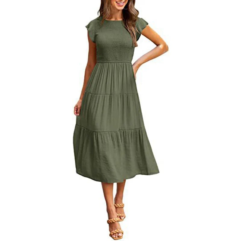 WOMEN'S SUMMER CASUAL FLUTTER SHORT MIDI DRESS 🔥 mysite