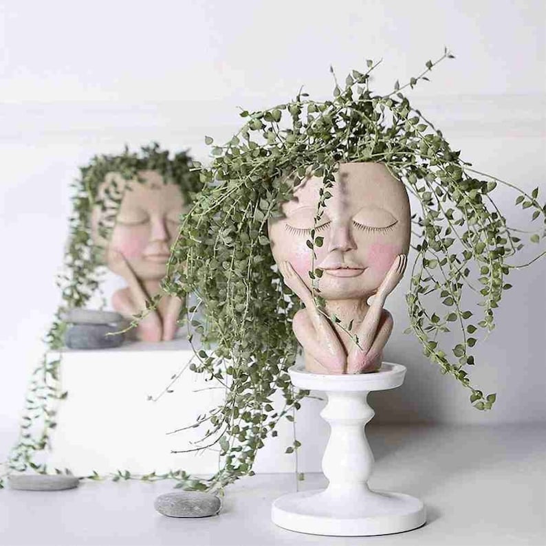 💝2023 HOT SALE-Girl Face Head Planter