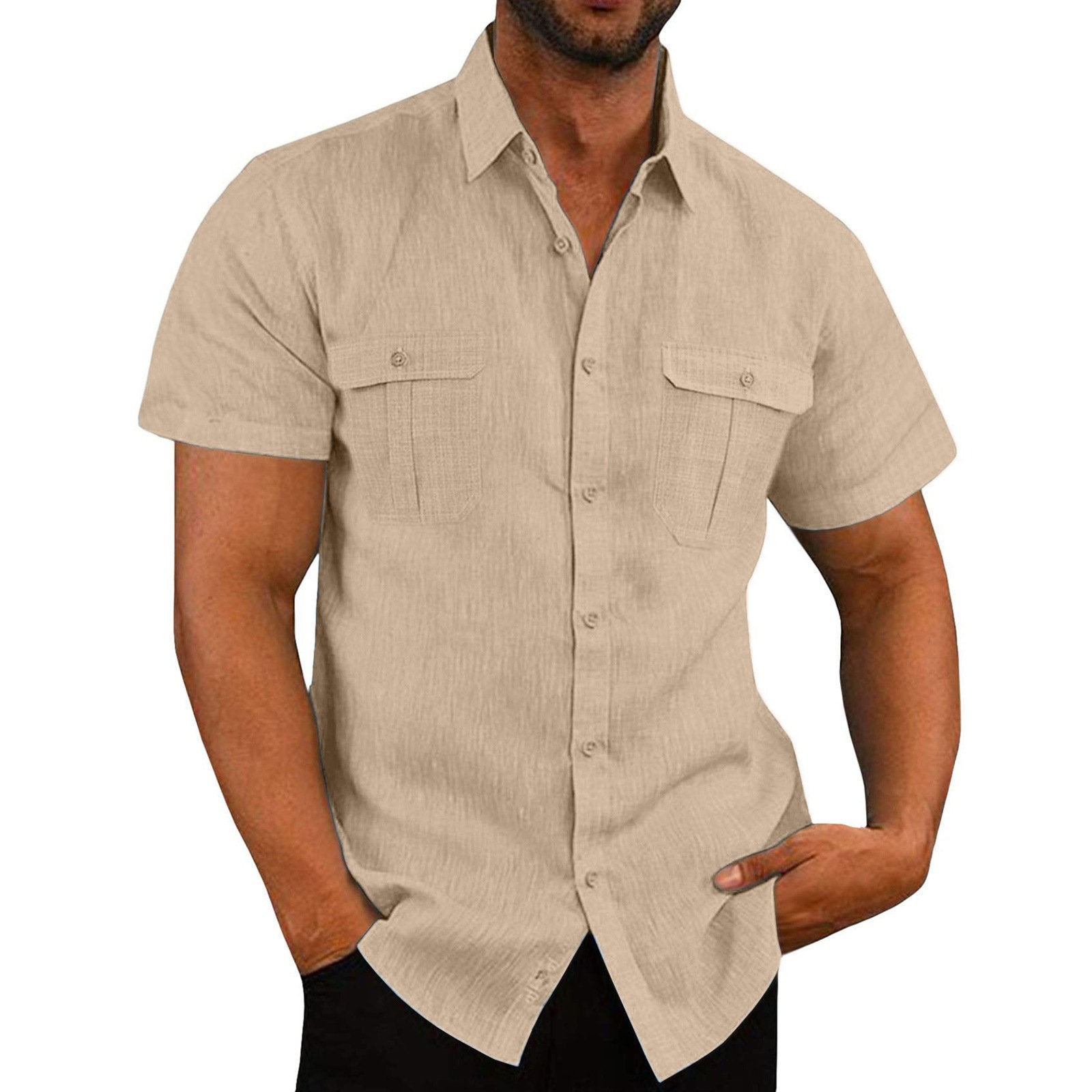 Stretch Short Sleeve Shirt with Pockets mysite