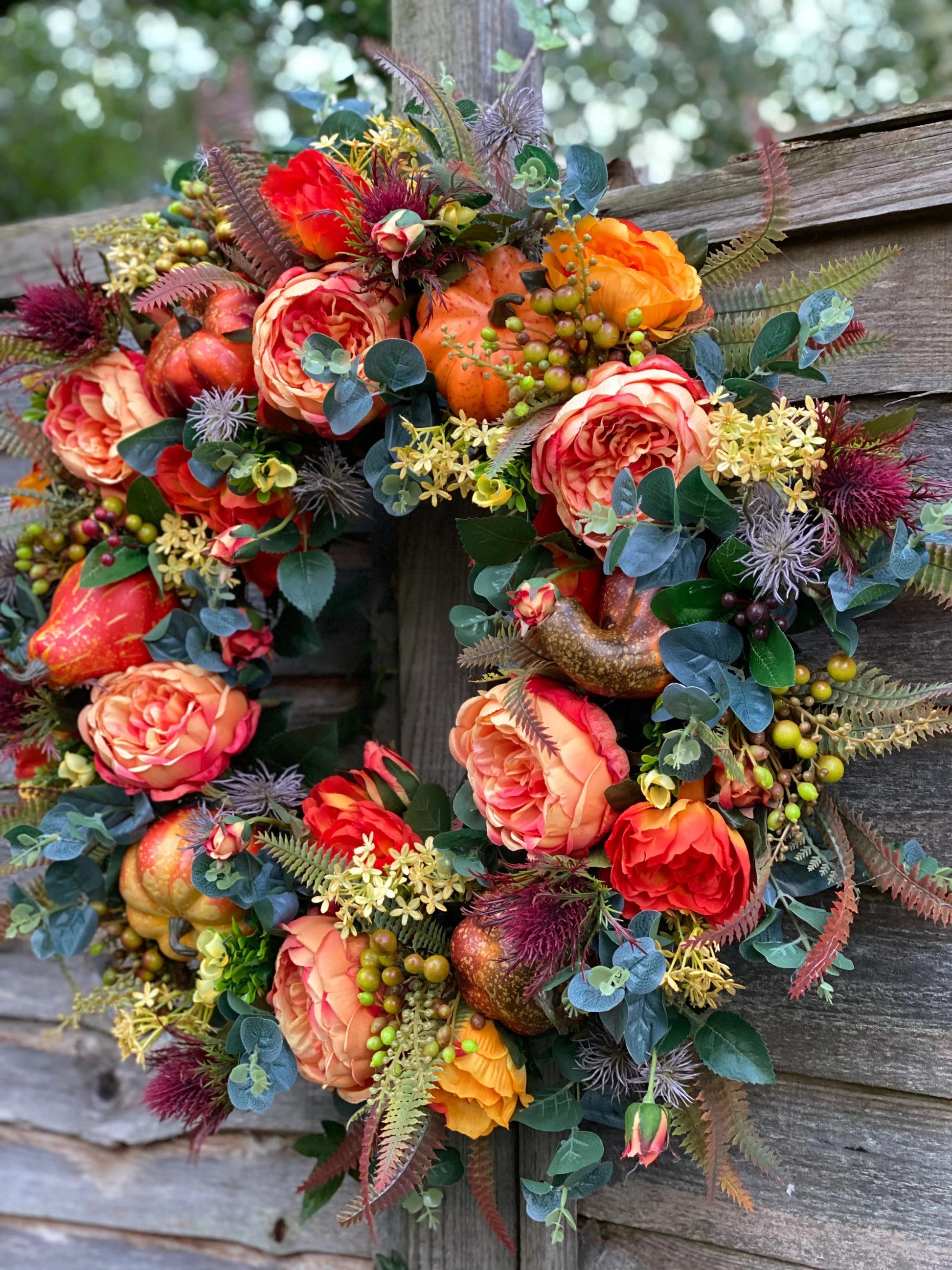 🔥Fall Peony and Pumpkin Wreath - Year Round Wreath mysite