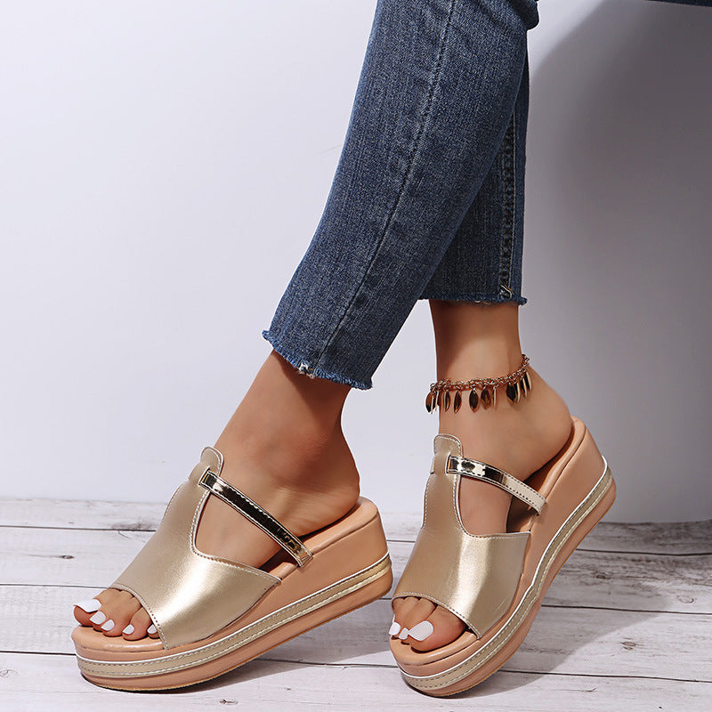 Women's Casual Slip-On Wedge Sandals mysite