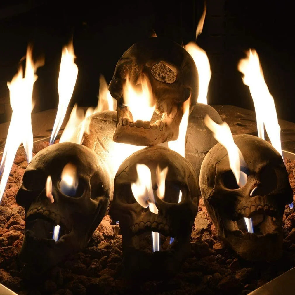 🔥Halloween Pre 🔥 Terrifying Human Skull Fire Pit💀 mysite