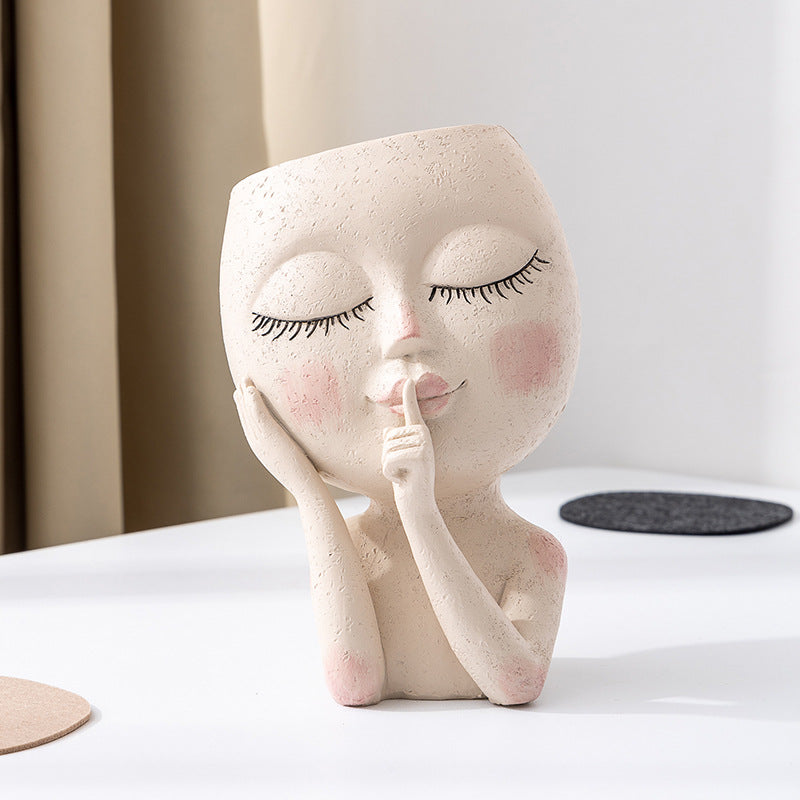 💝2023 HOT SALE-Girl Face Head Planter mysite