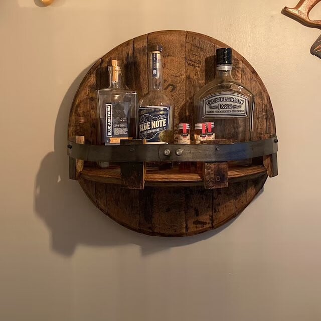 Bourbon whiskey barrel shelf mysite