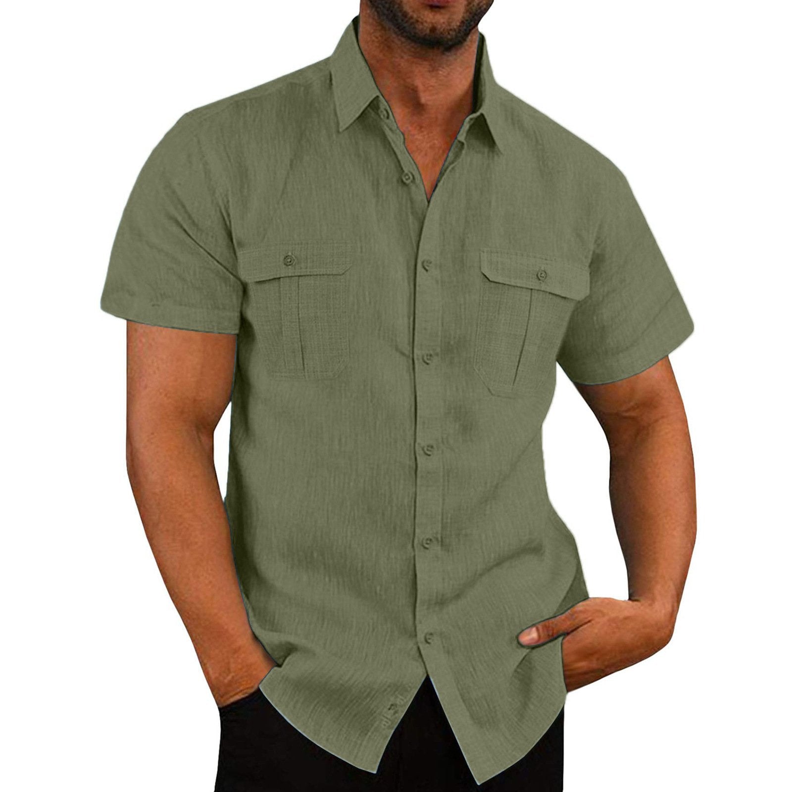 Stretch Short Sleeve Shirt with Pockets mysite