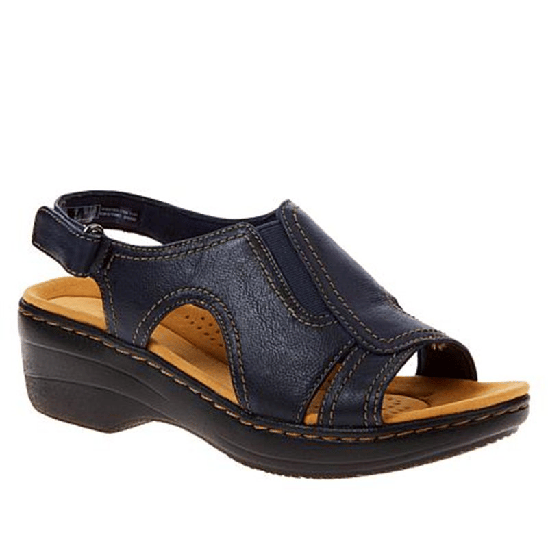 2022 New Fashion Casual Leather Wedge Sandals mysite