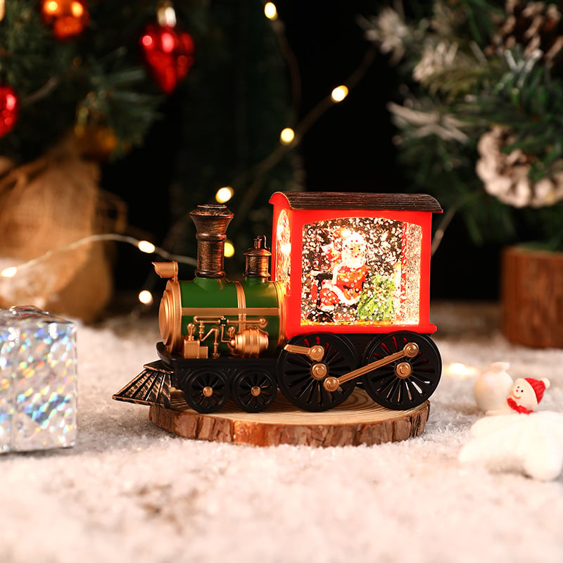 🎉🎅Christmas Gift Music Box Train💝 Music Box Crystal Ball Ornaments
