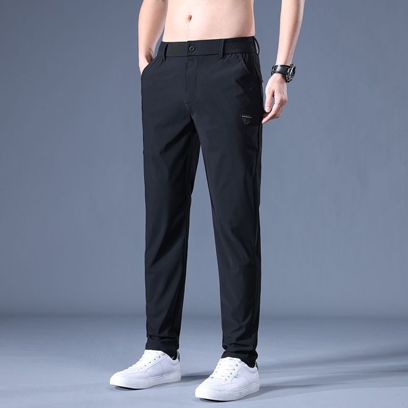 Men's Casual Elastic Straight-leg Pants